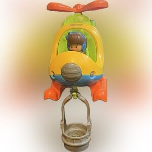 Fisher-Price Little People Spin ‘N Fly Helicopter w/ Pilot Figure Mia And Basket